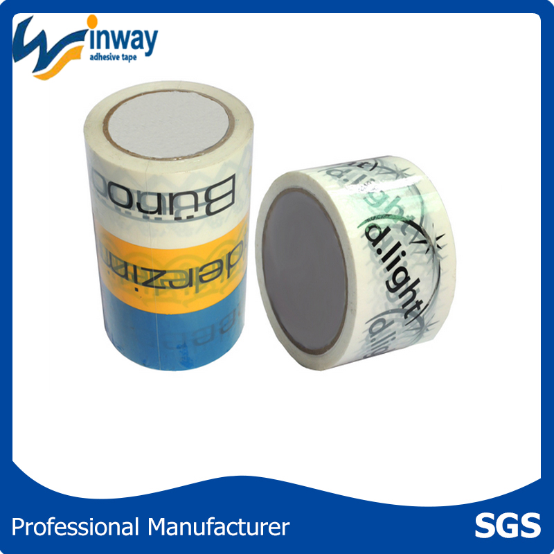 Strong adhesive custom logo printed bopp packing tape with company logo