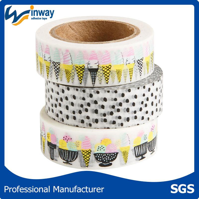 Wholesale manufactory custom print gold foil washi tape